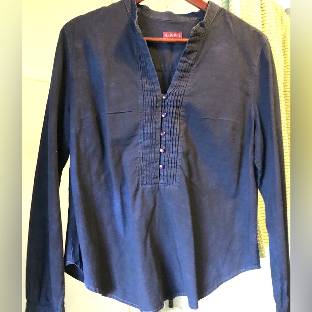 💚 3 for $30 💚 Merona Cotton Long Sleeve Half Button